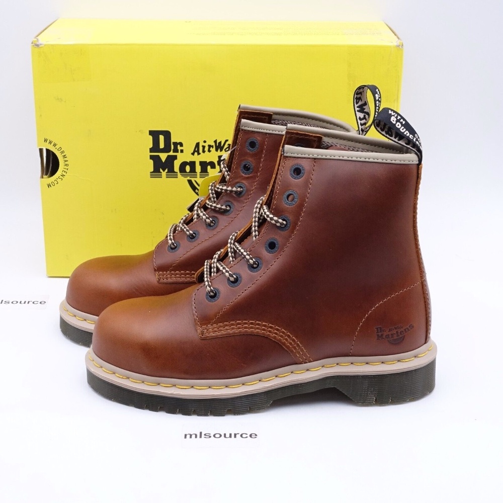 NEW Dr. Martens Icon 7B10 Steel Toe Work Boots 21741220 Tan